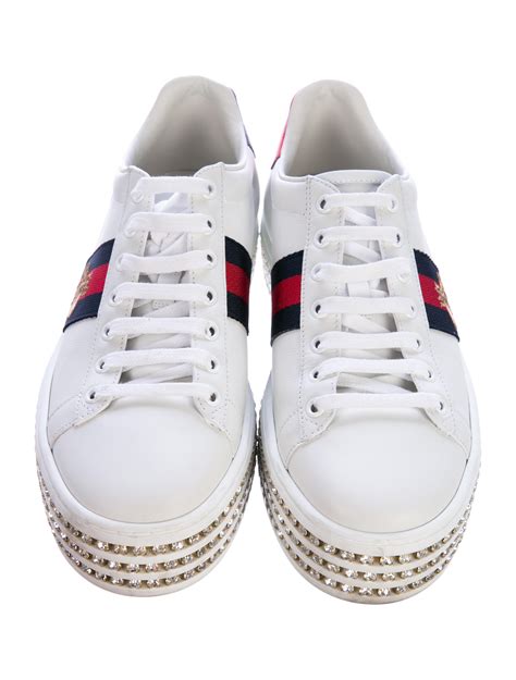 gucci sneakers with removable crystals|Gucci ace sneakers with crystals.